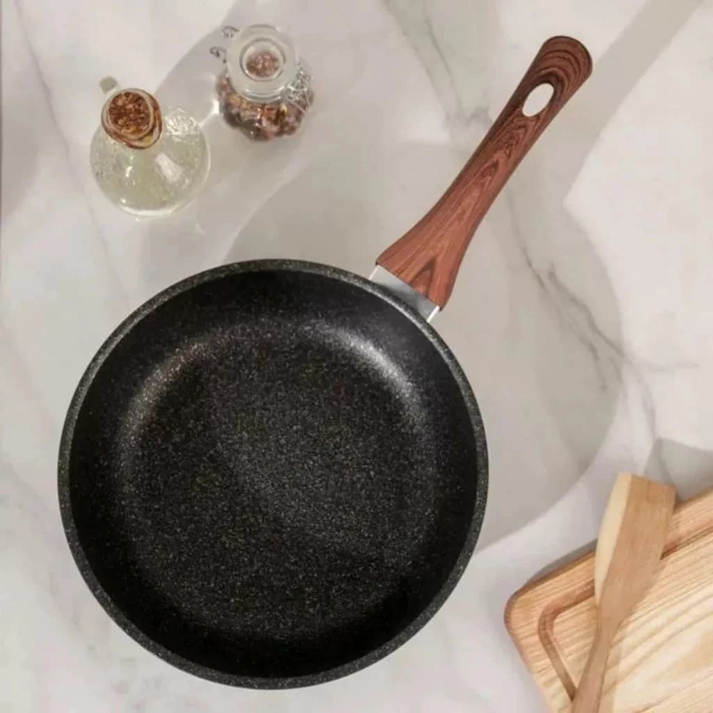 Frigideira Antiaderente Multifuncional Fritar Alimentos cabo de baquelite Preparos Comidas