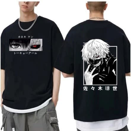 Camiseta Básica Algodão Unissex  Japanese Anime Kaneki Ken Tokyo Ghoul ENVIO IMEDIATO