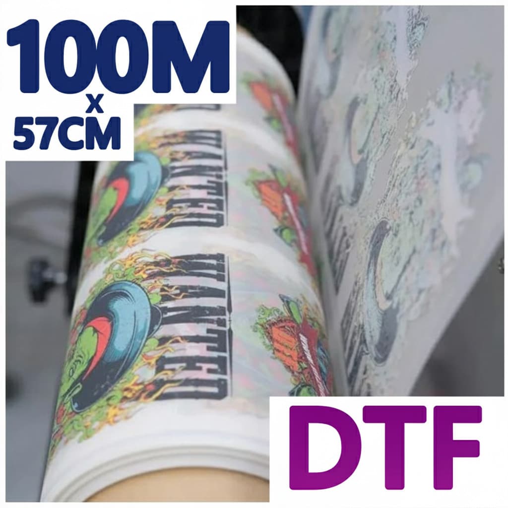 100 METROS DE DTF - IMPRESSÃO PERSONALIZADA DTF TÊXTIL COM 57 CM LARGURA POR 100 METROS