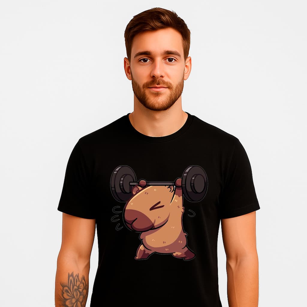 Camiseta Premium Estampada DTF Capivara 100% Algodão | P M G GG
