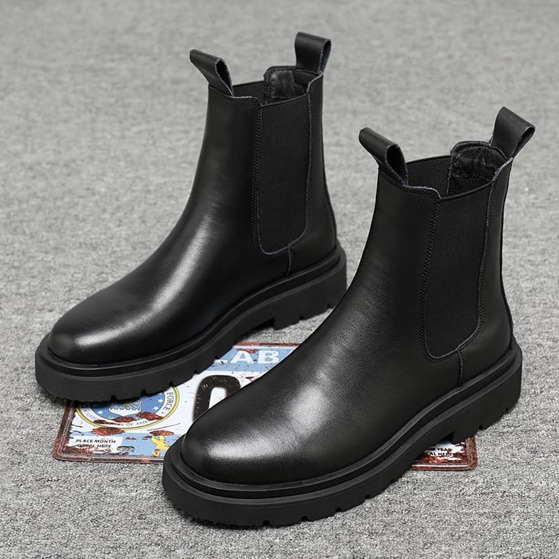 Botas Chelsea Masculinas Couro Genuíno/Impermeável/Antiderrapante/2022