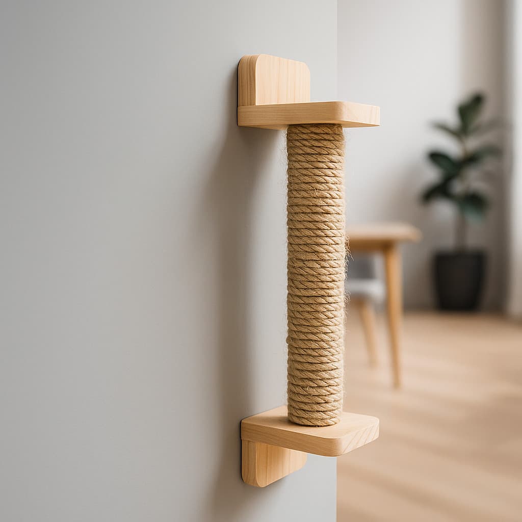 Arranhador Gatos Para Parede Sem Furos Corda Sisal Brinquedo