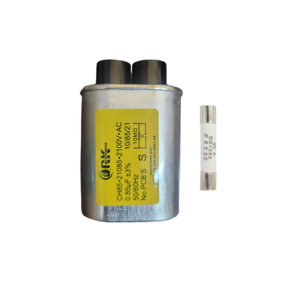 Capacitor De Alta Tensão Microondas 0.85uf 2100v Fusível - 0033246