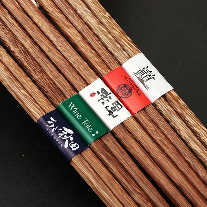 Palitinhos de madeira descartáveis de ponta dupla estilo japonês para asas de frango, churrasco, sushi, uso em restauran