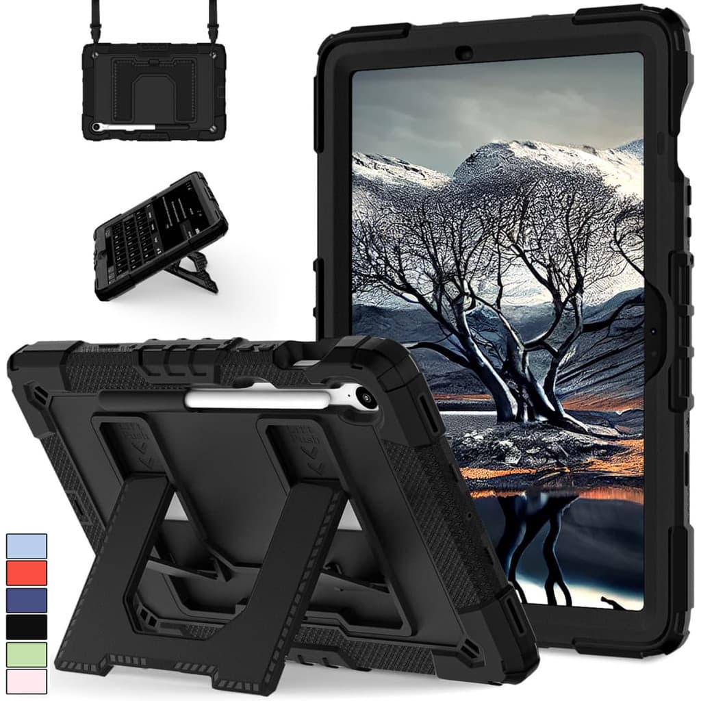Capa Robusta Para Tablet À Prova De Choque Com Suporte Caneta Alça De Ombro Grande Samsung Galaxy Tab S10 Lite/S10 FE/S9
