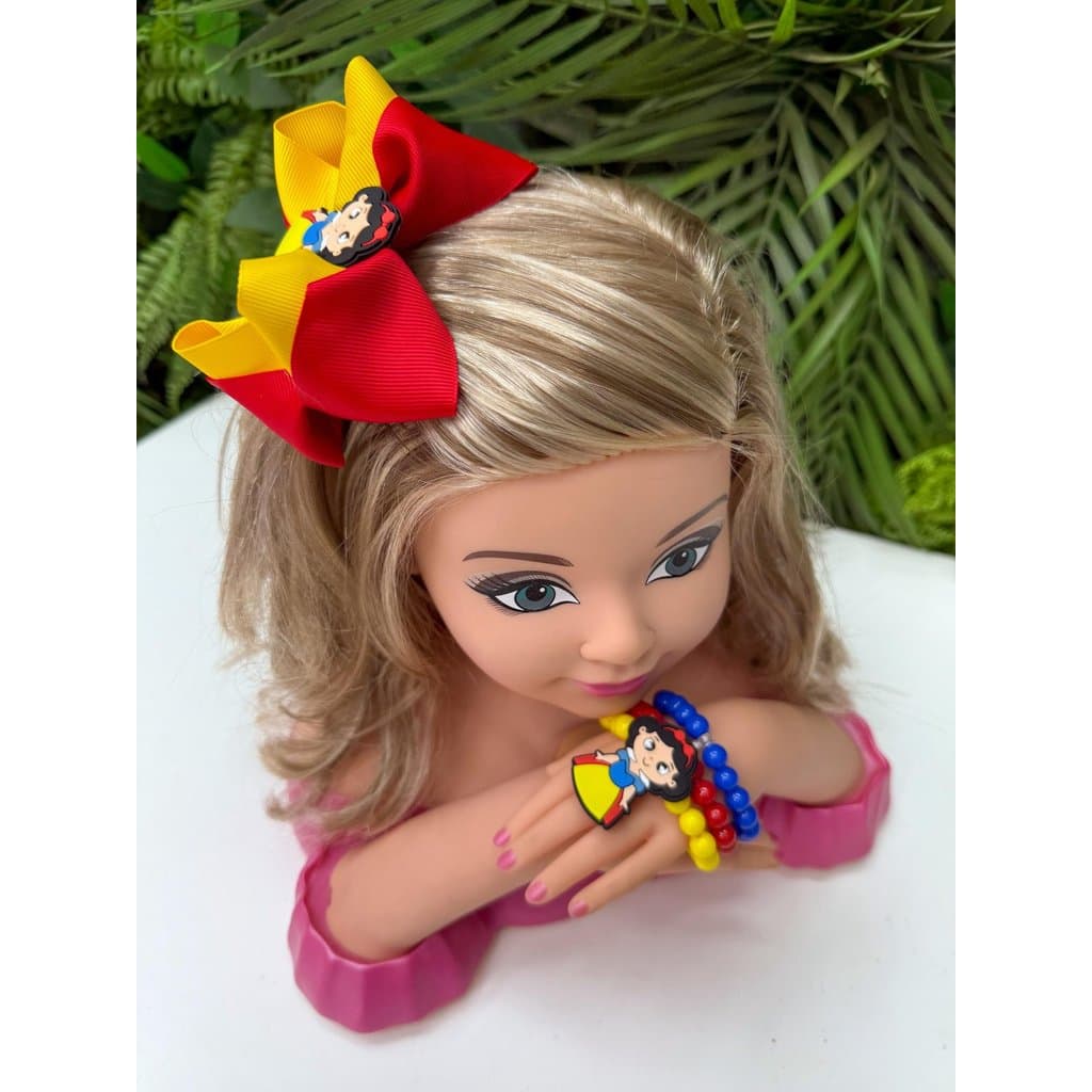 Laço Casual Belli Tematico Branca De neve + Pulseira