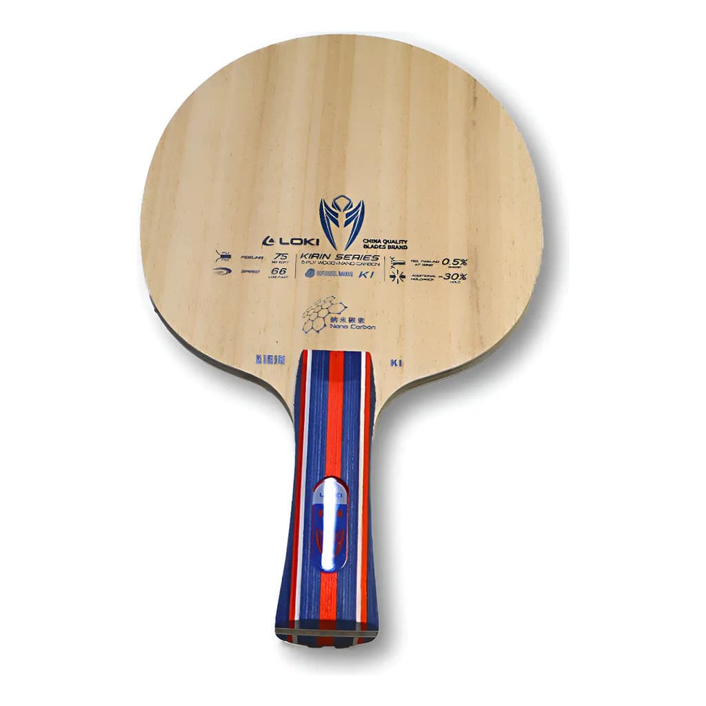 Raquete Loki K1 Classica-5folhas Madeira 2carbono Tenis Mesa Madeira Fl (côncavo)