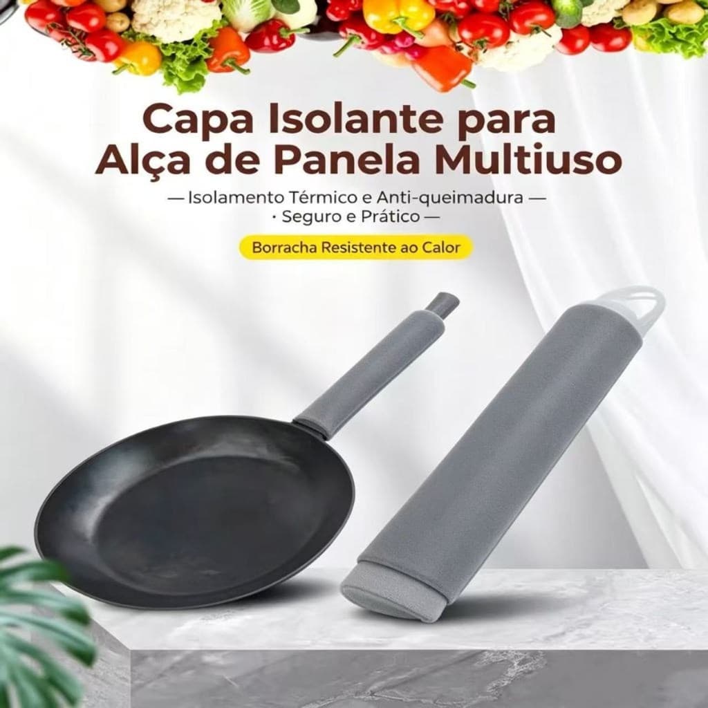 Capa Anti-escaldante para alça, isolamento térmico, alça de Silicone resistente a altas temperaturas