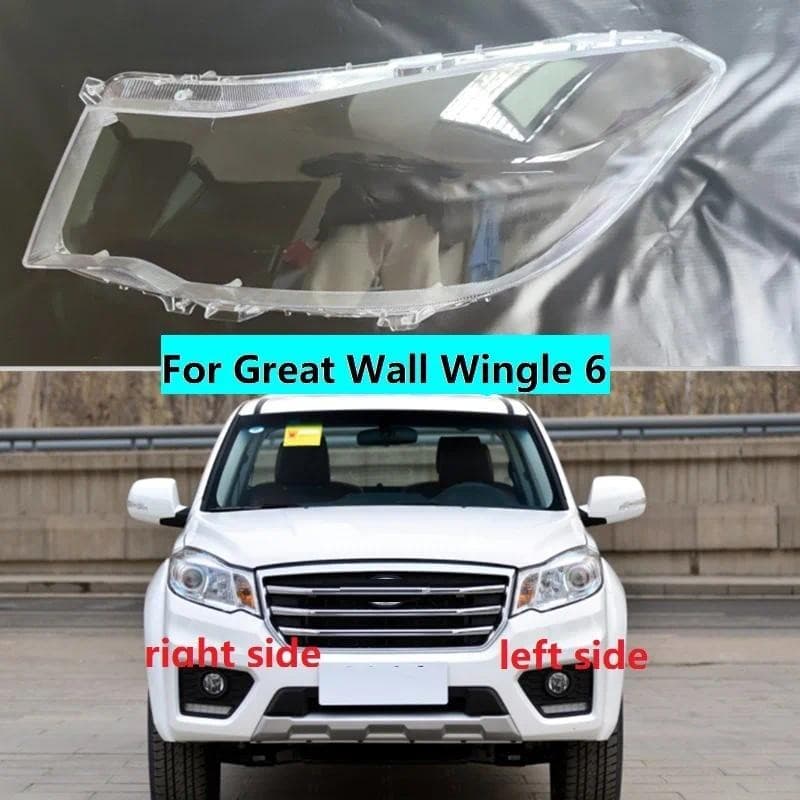 Para GWM Great Wall Wingle 6 Farol Capa Lente Sombra Transparente Abajur Faróis Escudo Da Lâmpada