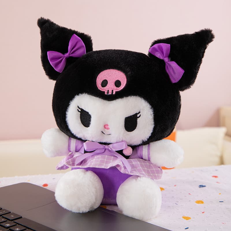 Novo Sanrio Kuromi boneca brinquedo de pelúcia dos desenhos animados melodia boneca travesseiro presente