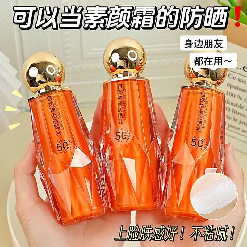 Protetor solar FPS50 Clareador Isolamento Loção Protetor Solar Três em Um Refrescante de Longa Duração Ultravioleta Estu