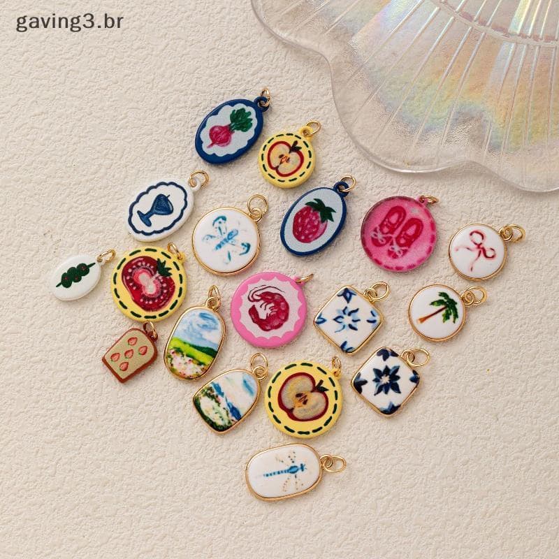[GAVBR] Sapatos De Dança De Morango Com Laço , Acessórios DIY , Amuletos De Tema Vegetal Da Moda Para Fazer Joias Artesa