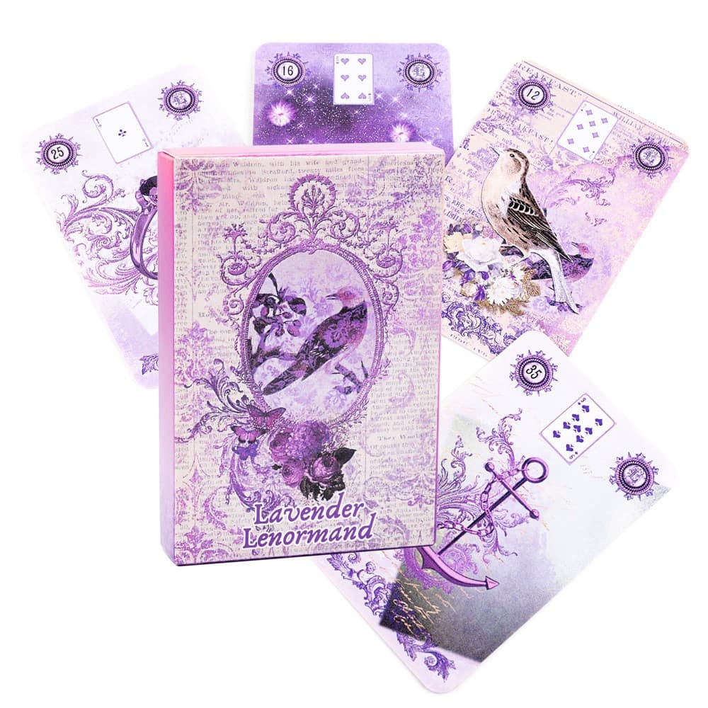 Baralho De Tarô Lavanda Lenormand Dos Eua Sistemas De Jogos Inc . Cartões De Adivinhação E