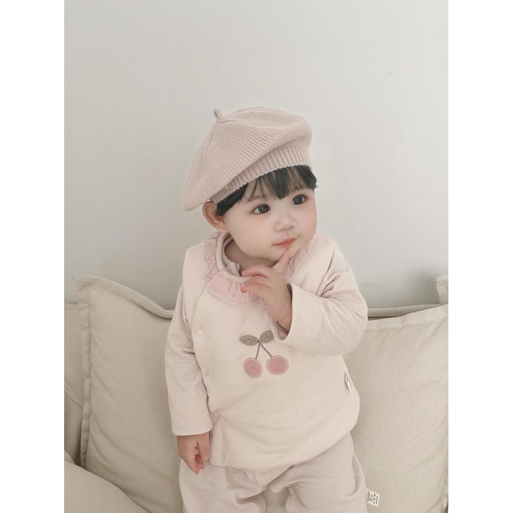 Bebê menina colete outono inverno bebê quente acolchoado topo diário exterior Wear moda bonito cereja colete macio