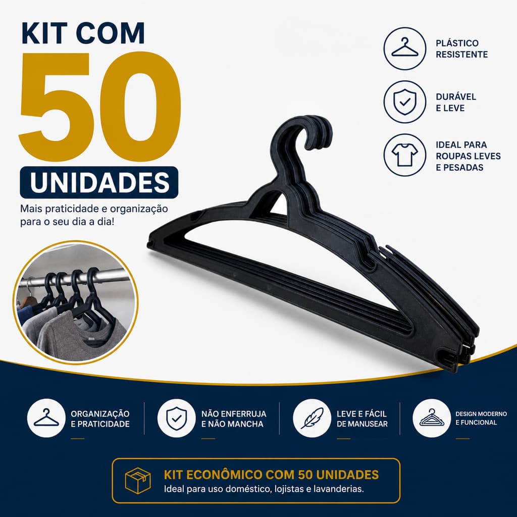Kit Cabides Adulto Envio Imediato Preto 50 unidades