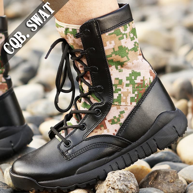 Respirável 07 botas de combate botas camufladas Martin botas masculinas Ultra leves militares respiráveis bo