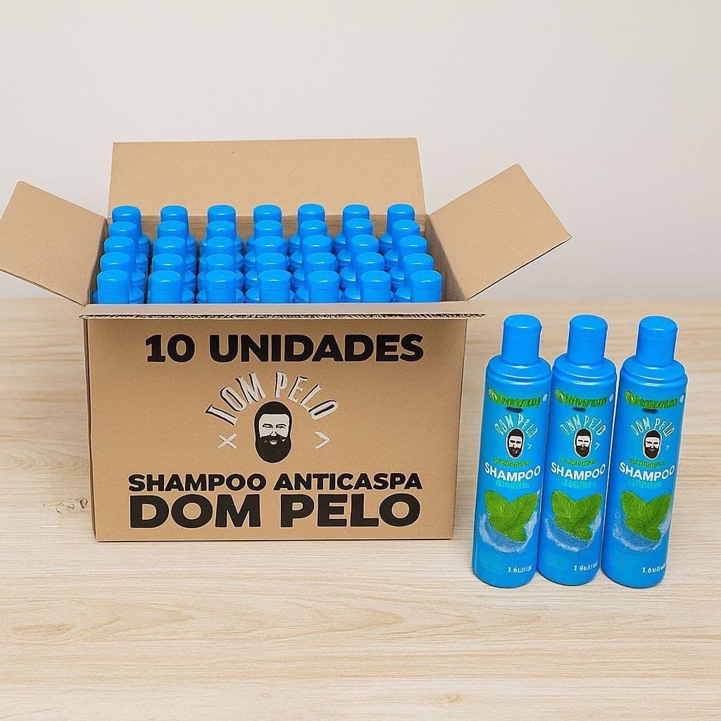 Caixa com 10x Shampoo ANTICASPA Dom Pelo