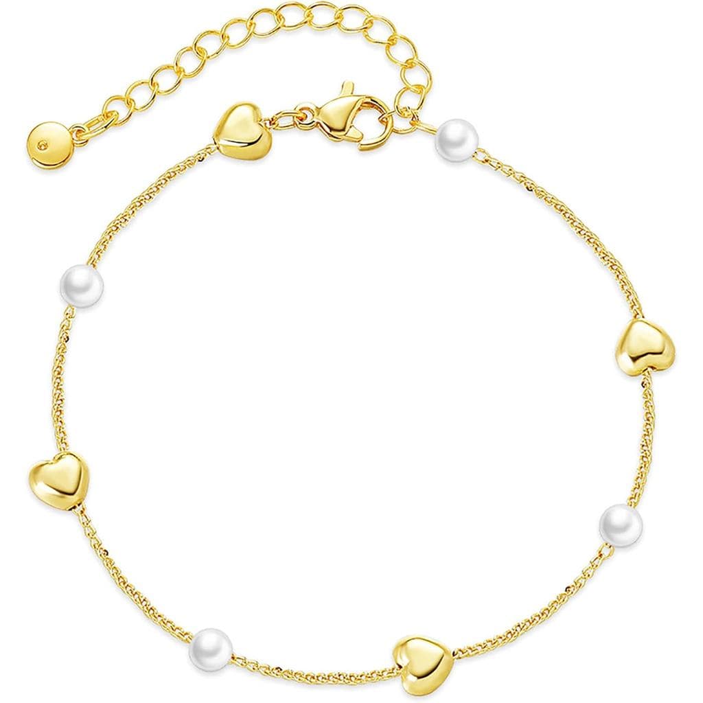 Pulseiras Delicadas de Ouro para Mulheres, Pulseira Artesanal Ajustável Banhada a Ouro 18K com Olho Grego/Borboleta/Cont