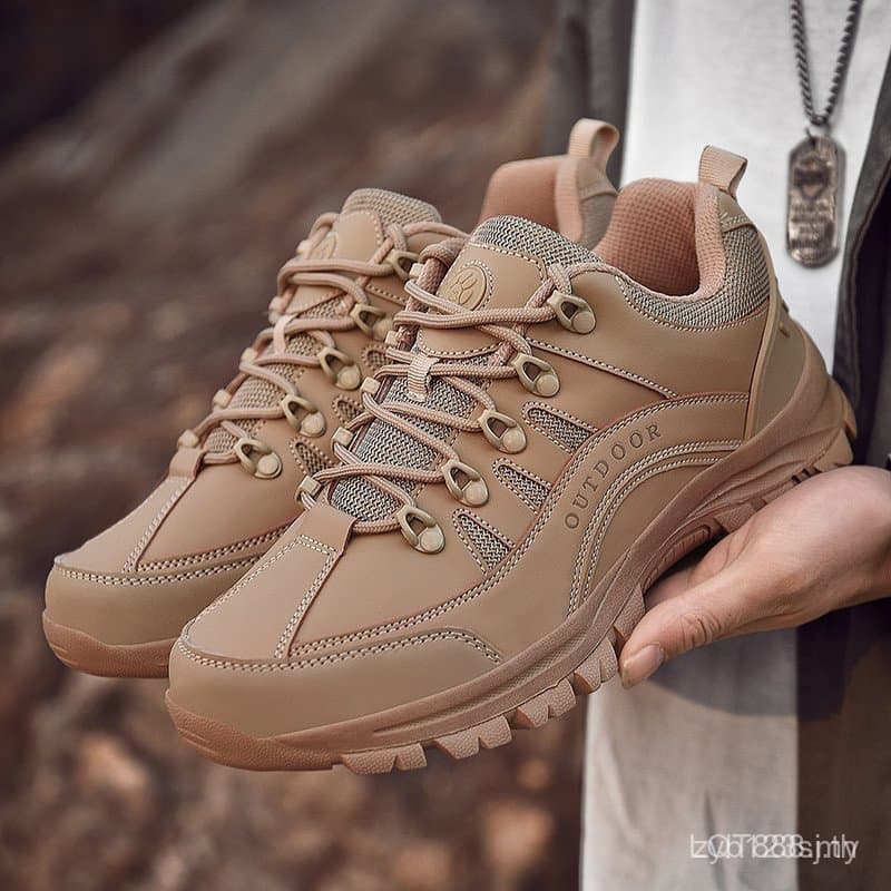 Sapatos De Caminhada Ao Ar Livre Para Homens , design À Prova D'água , Com Sola De Borracha , Cor Preta . JHLD