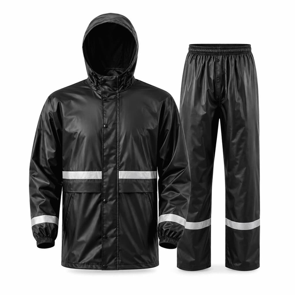 Kit Conjunto Capa De Chuva + Bag/bolsa Roupa Para Motoqueiros Ciclistas Impermeável Calça Jaqueta C/ Capuz