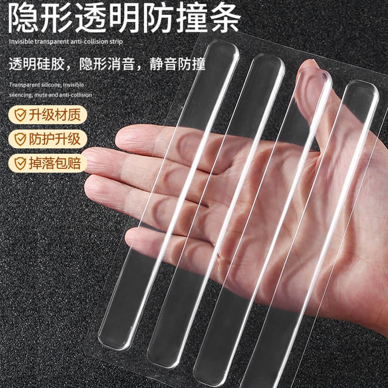 Adesivo anti-colisão maçaneta da porta do agregado familiar tapete de Silicone porta traseira do armário anti-colisão pa