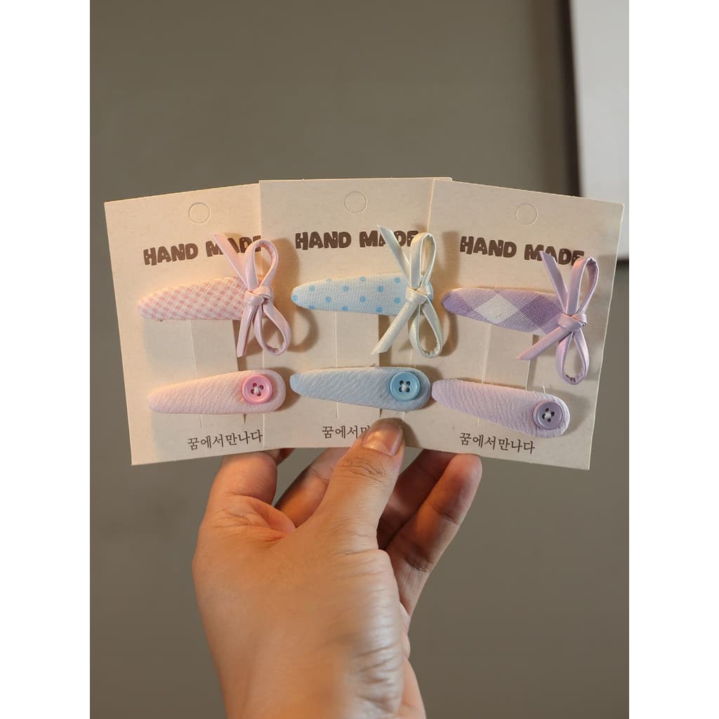 Crianças primavera colorido arco botão grampo de cabelo meninas simples gota de água BB clipe Hairpin franja clipe cocar