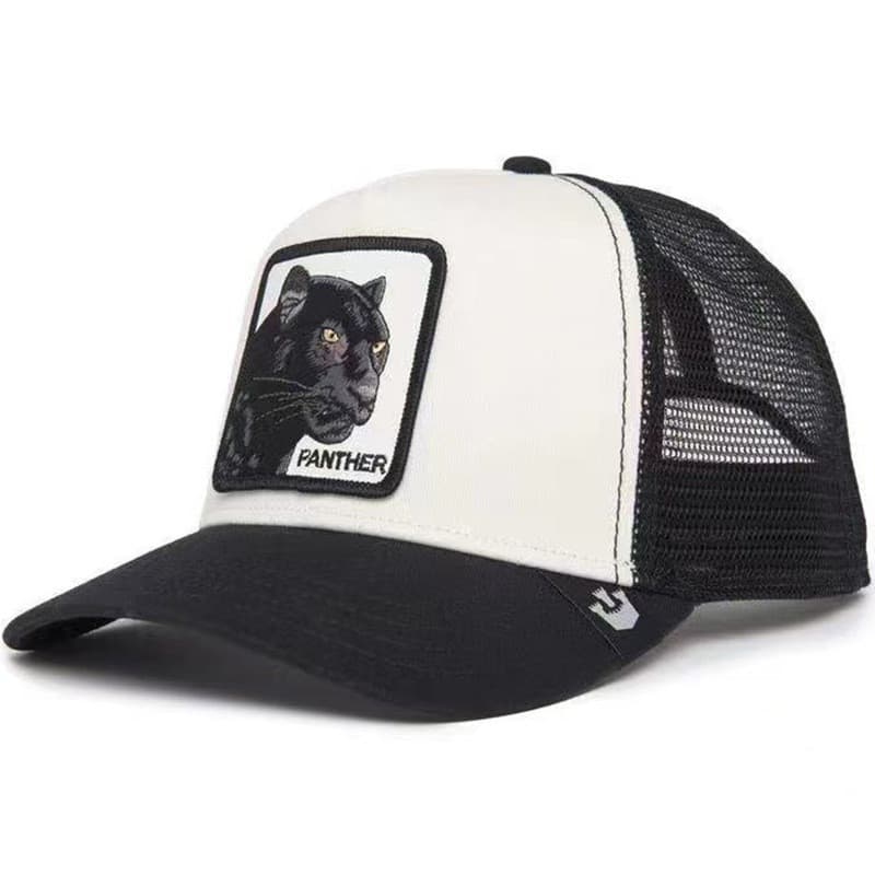 Boné De Beisebol Com Bordado Padrão animal , hip-hop Ajustável Masculino E Feminino Malha Respirável De Verão