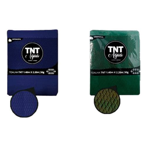 Kit Toalha Tnt Retangular Aqua Festa 1,4m X 2,2m - 3 Peças