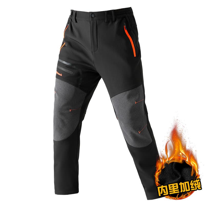 2026 Inverno Masculino Patchwork Fleece Forrado Caminhadas Calças Secagem Rápida À Prova De Vento Ao Ar Livre Quente Car