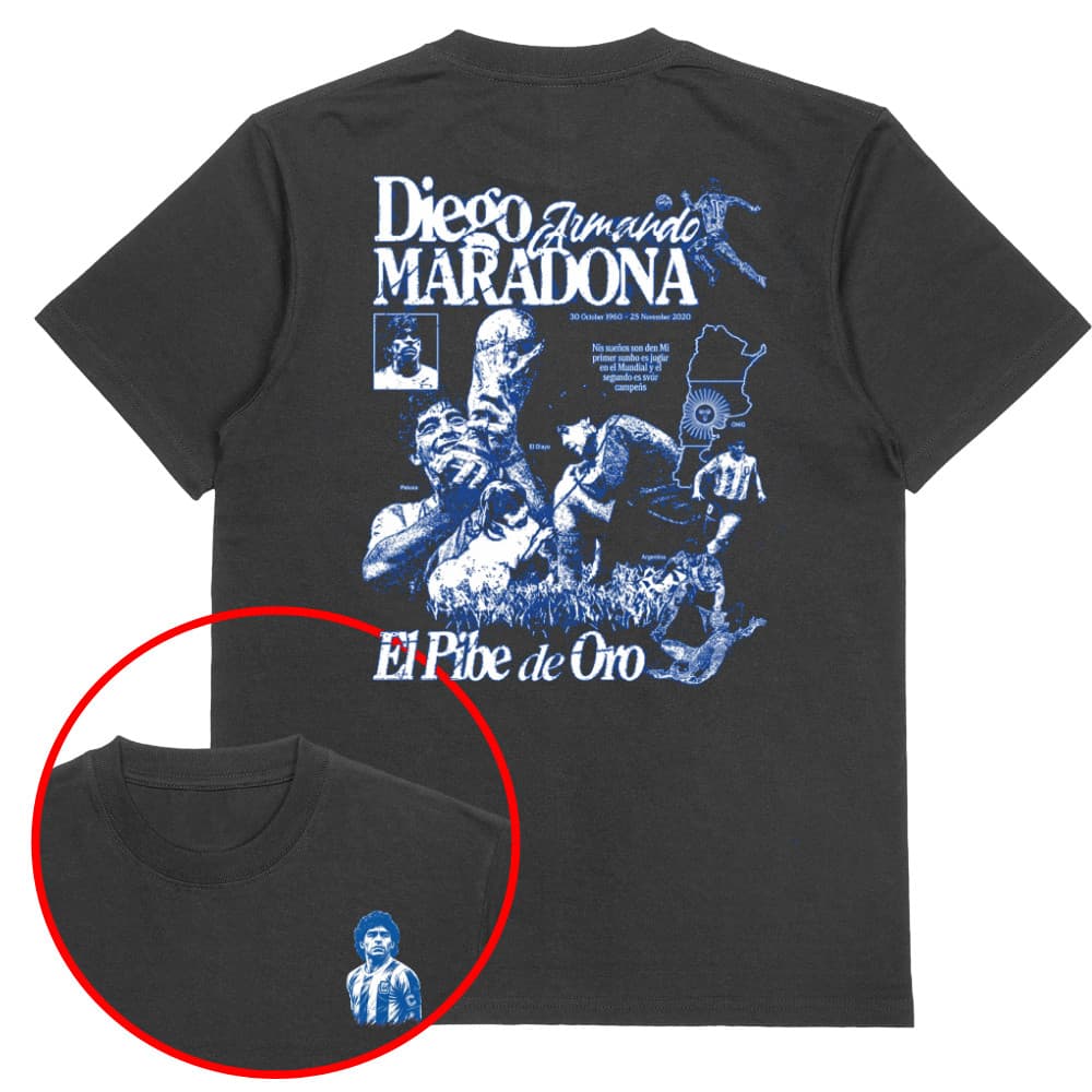Camiseta Adulto Lendas Argentina Maradona Estampa em DTF 100% ALGODÃO