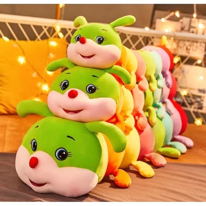 Centopeia De Pelúcia Colorida 70/90cm Grande Fofa Macia Brinquedo Decorativo Infantil Envio Imediato
