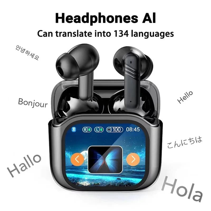 AI Tradutor Bluetooth 134 Idiomas 5.4 Fones De Ouvido Sem Fio Tradução À Prova Dwaterproof Água Classificação Longa Vida