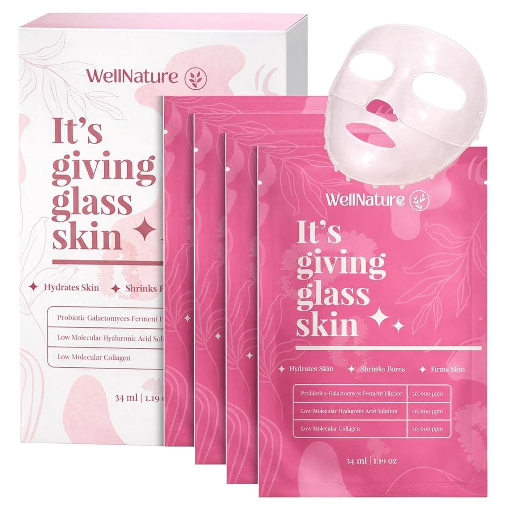 Wellnature ™   A Máscara Noturna Original Real Deep - Proporciona Pele de Vidro, Hidratante, Máscara de Dormir Transpare