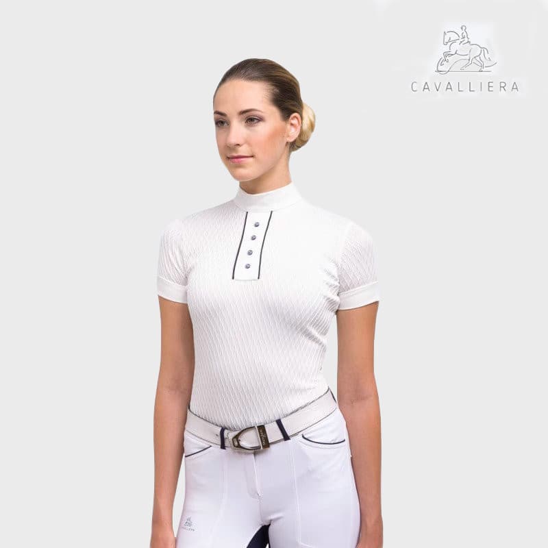 Camiseta equestre importada para mulheres, camiseta equestre de manga curta, terno de competição equestre, camisa polo e