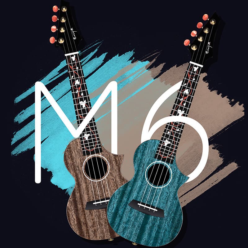 Enya enya ukulele ukulele guitarra pequena 77cm M6 pêssego peixe ukulele