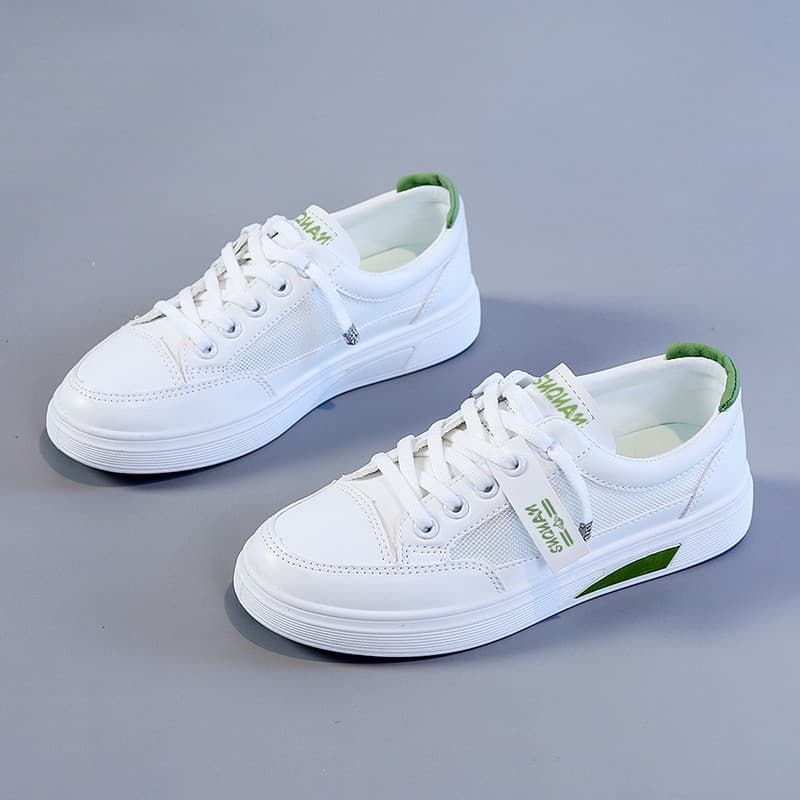 Pequenos sapatos brancos femininos verão 2026 novo estilo respirável malha painel sapatos femininos All-Match sapatos de
