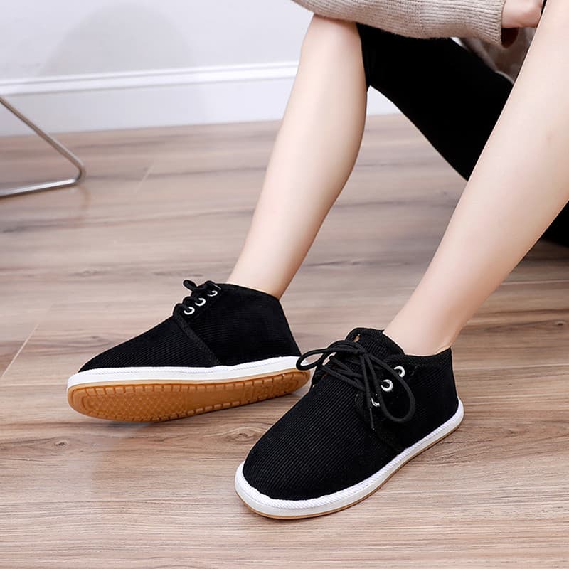 Sapatos de algodão femininos de lã para manter o calor