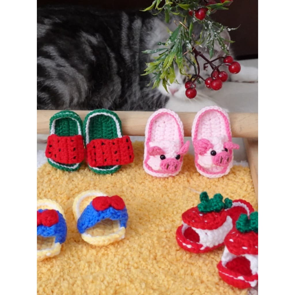 Chinelos de porco engraçados, sapatos de lã para animais de estimação, sandálias engraçadas para gatos, sapatos com bura
