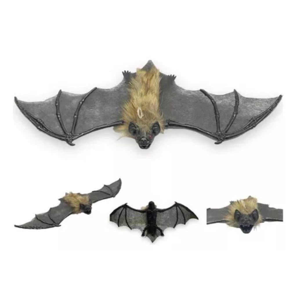 Morcego Grande Com Pelúcia Realista Para Pegadinha Decoração Festa Halloween Terror
