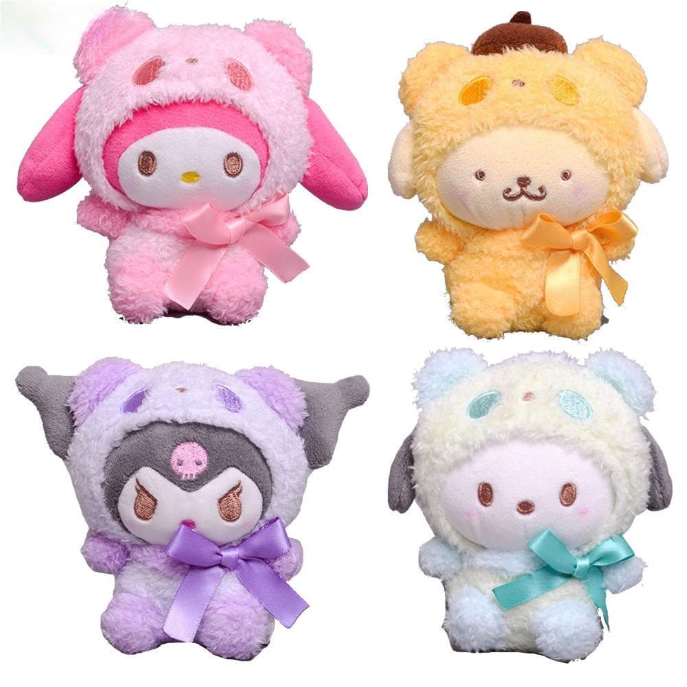 13cm Kawaii Desenho Minha Melodia Kuromi Cinnamoroll Kt Cat Purin Dog Plush Toy Anime Plush Animals Plush Doll Pendant