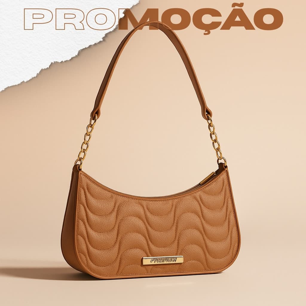 Bolsa Feminina Meia Lua Estruturada Branca Estilo Baguete Casual Sofisticada
