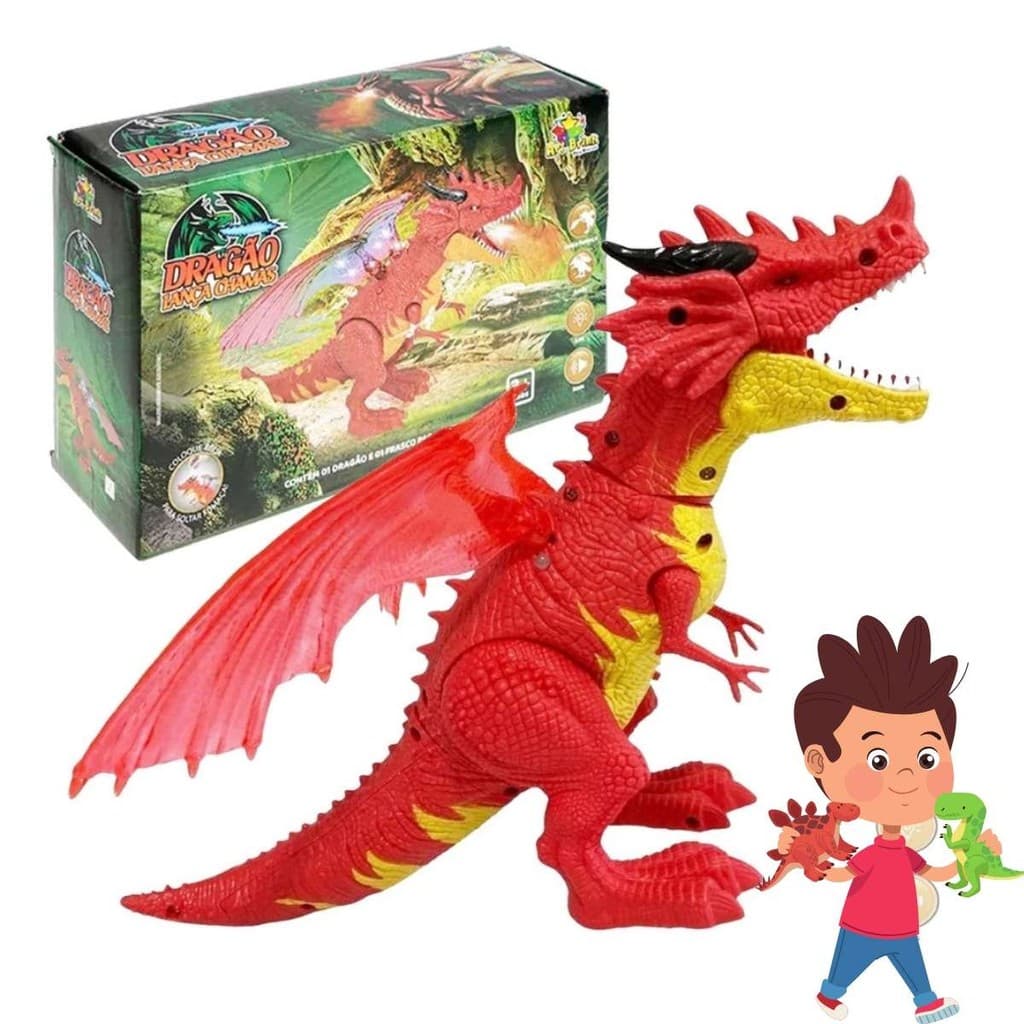 Brinquedo Infantil Dragão Que Brilha No Escuro Presente Para Menino Chega Essa Semana