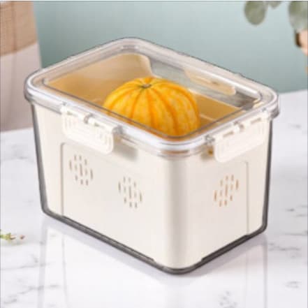 Cesto Organizador Alimento Armário Geladeira Armazena Cozinha Caixa Balde Pote Vasilha