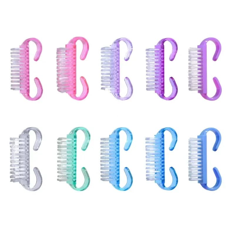 50Pcs/Pack Ferramentas De Escova De Unhas Plásticas Escovas De Limpeza Coloridas Pequenas Pó Removedor Suave De Manicure