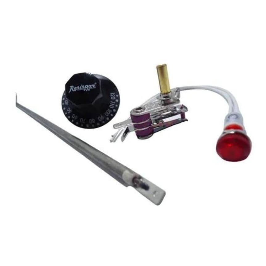 Kit Estufa De Salgado Termostato + Resistência 200W + Olho De Boi 127V