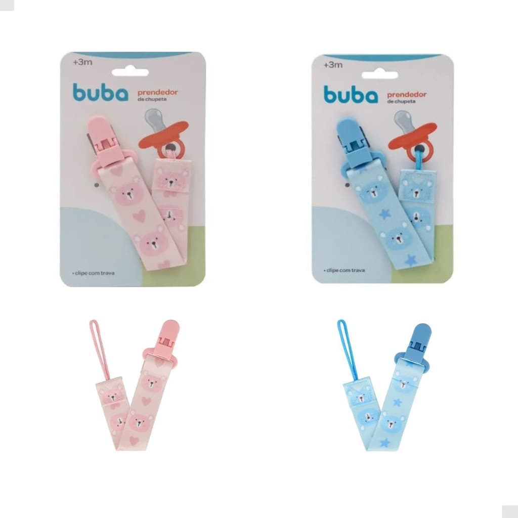 Prendedor de Chupeta Buba para Bebê com Trava