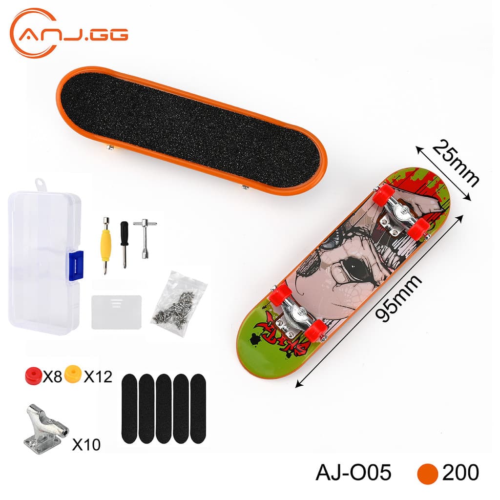 Kit Skate de Dedo Fingerboard Profissional | Mini Skate com Truck Metal, Rodinhas e Lixa Infantil