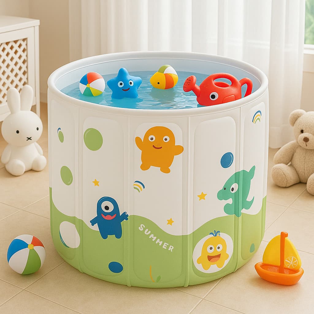 Banheira Piscina Refresca Verão Brinquedo Água Bacia Balde Criança Presente Viagem Boia Praia