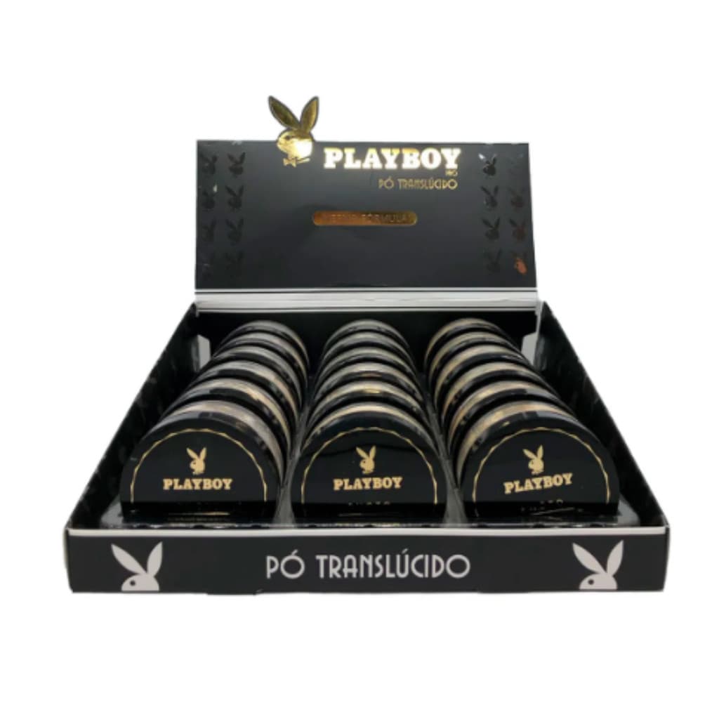 Kit 18 Pó Translúcido Playboy Make Leve, Fina e À Prova D’Água Box Fechado Original