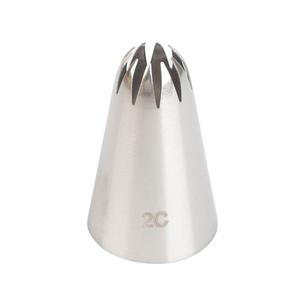 Bico De Confeitar 2C Pitanga Aberta Aço Inox Chantilly Doce
